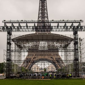 Echafaudage pour une scène