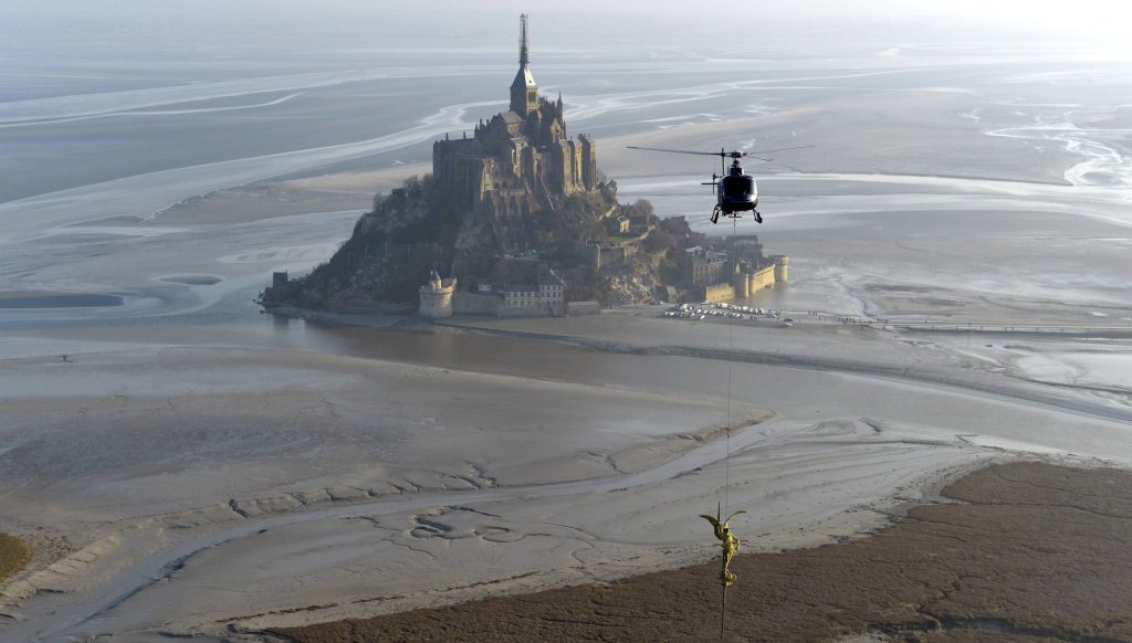 Echafaudage mont saint michel