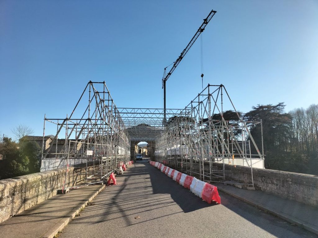 Flexbeam échafaudage Layher pont saint martory