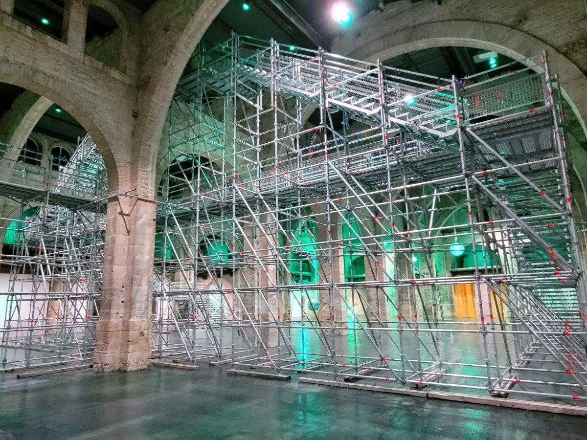 echafaudage Layher musée de Bordeaux