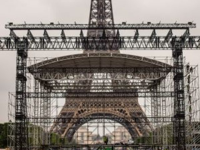 Echafaudage pour une scène